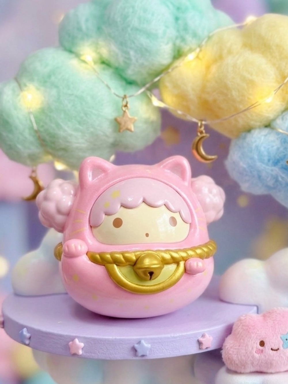 Lala Little Twin Stars Lucky Cat Collectible Figurine